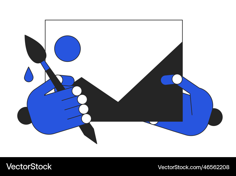 Creating ai-generated image duo color line Creating ai-generated image duo color line Vector Image