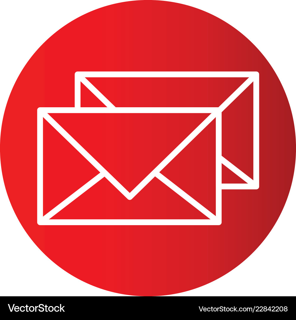 Email icon in creative design with elements vector image
