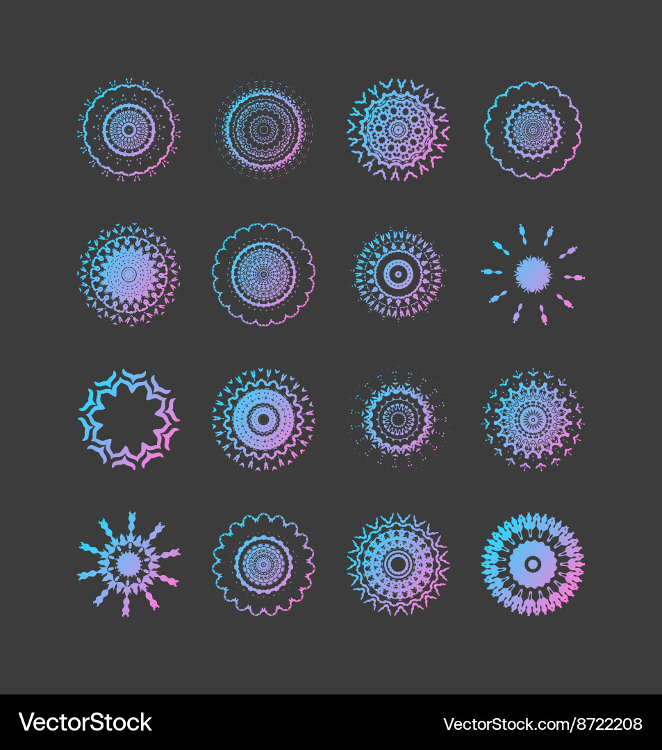 Ethnic mystical pattern with triangle and circles Ethnic mystical pattern with triangle and circles vector image