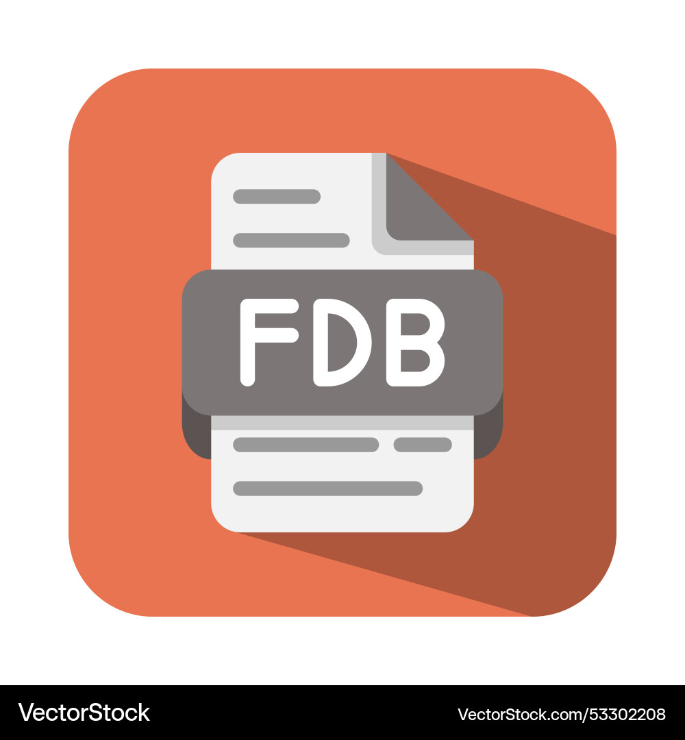Fdb document flat icons inspired material design Fdb document flat icons inspired material design vector image