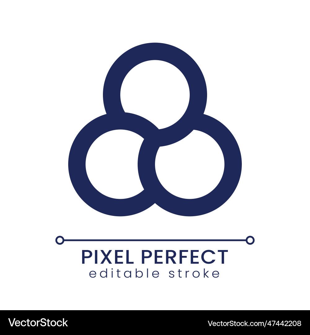 Filter pixel perfect linear ui icon Vector Image