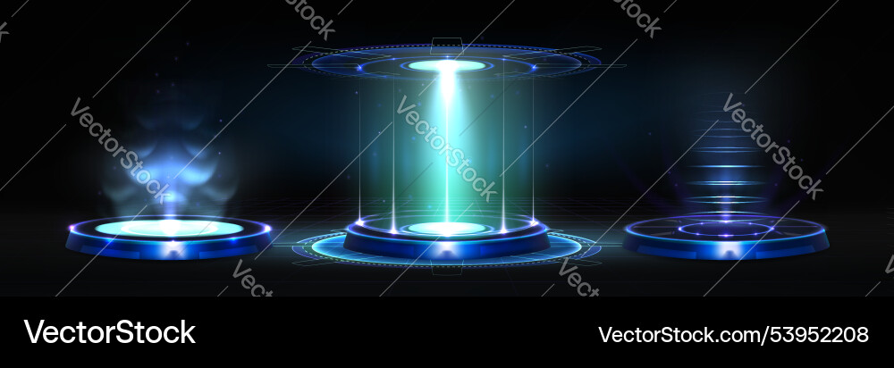 Futuristic hi tech portal for game ui Futuristic hi tech portal for game ui vector image