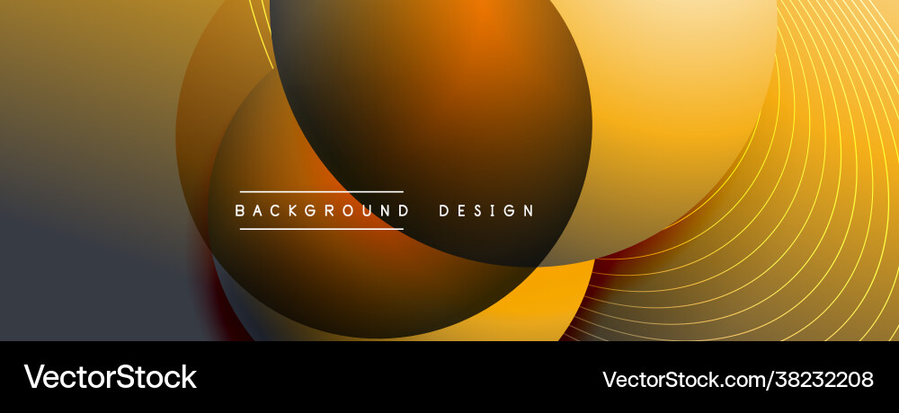 Gradient circles with shadows techno Gradient circles with shadows techno vector image