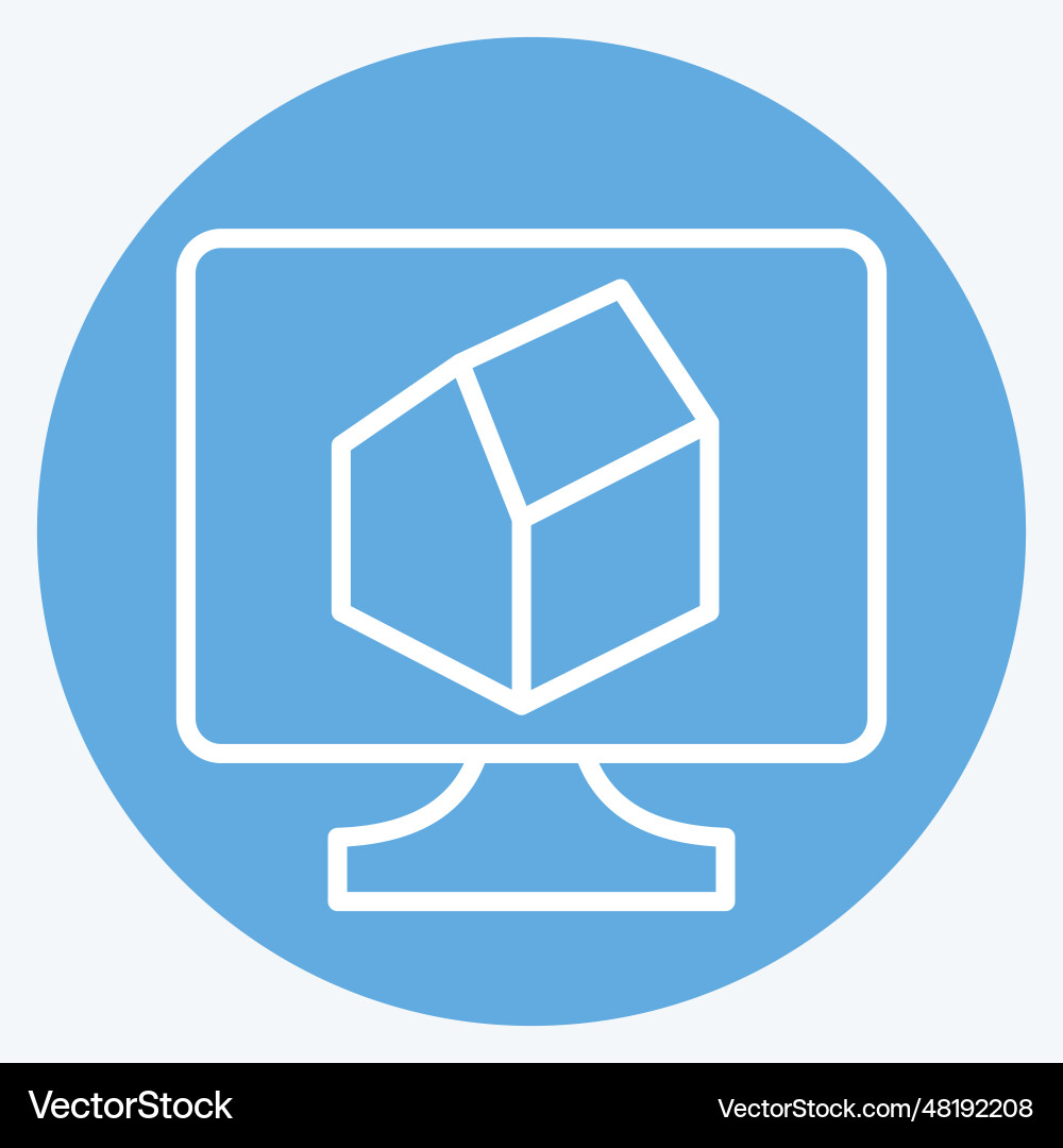Icon 3d rendering related to visualization Icon 3d rendering related to visualization Vector Image