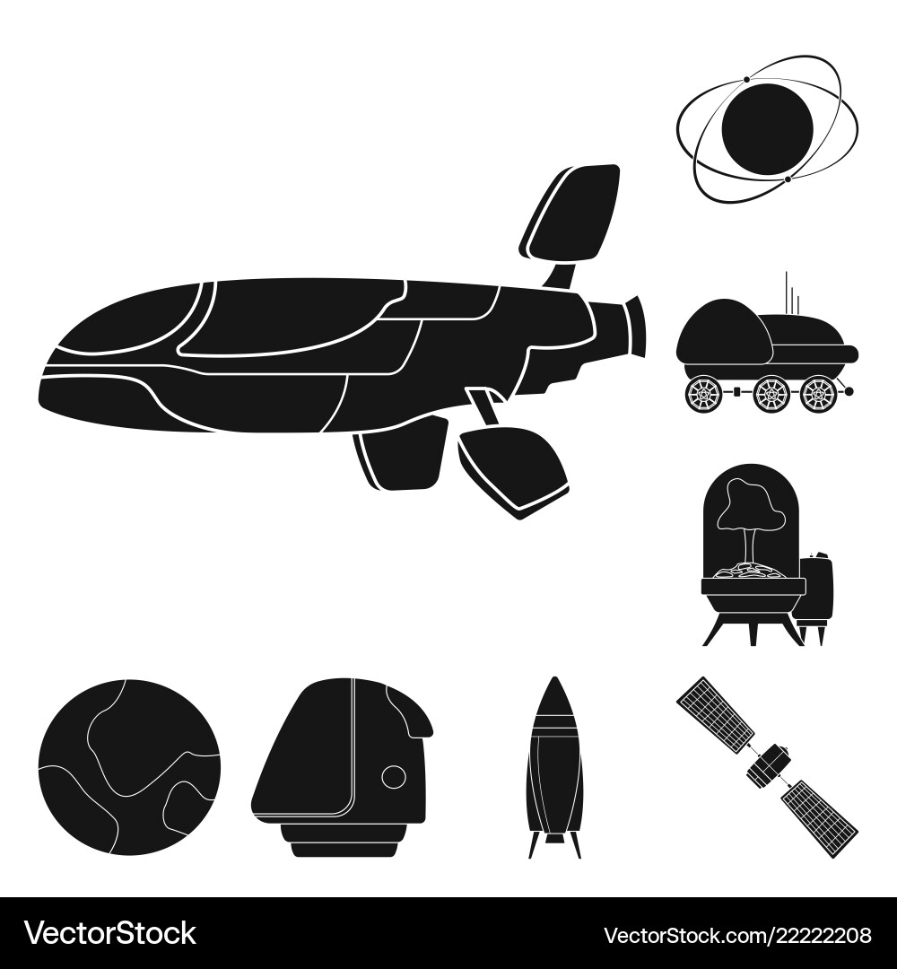 Isolated object of mars and space symbol Isolated object of mars and space symbol vector image