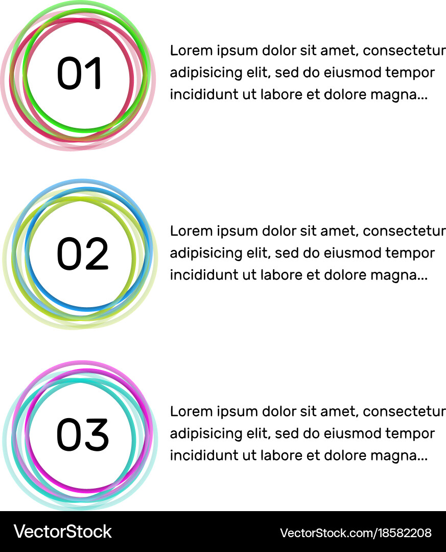 Number Circle Buttons - Icons vector image
