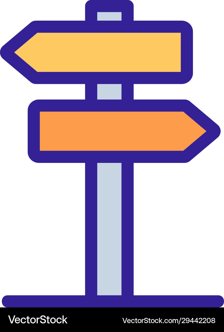 Pointer road icon isolated contour symbol Pointer road icon isolated contour symbol vector image