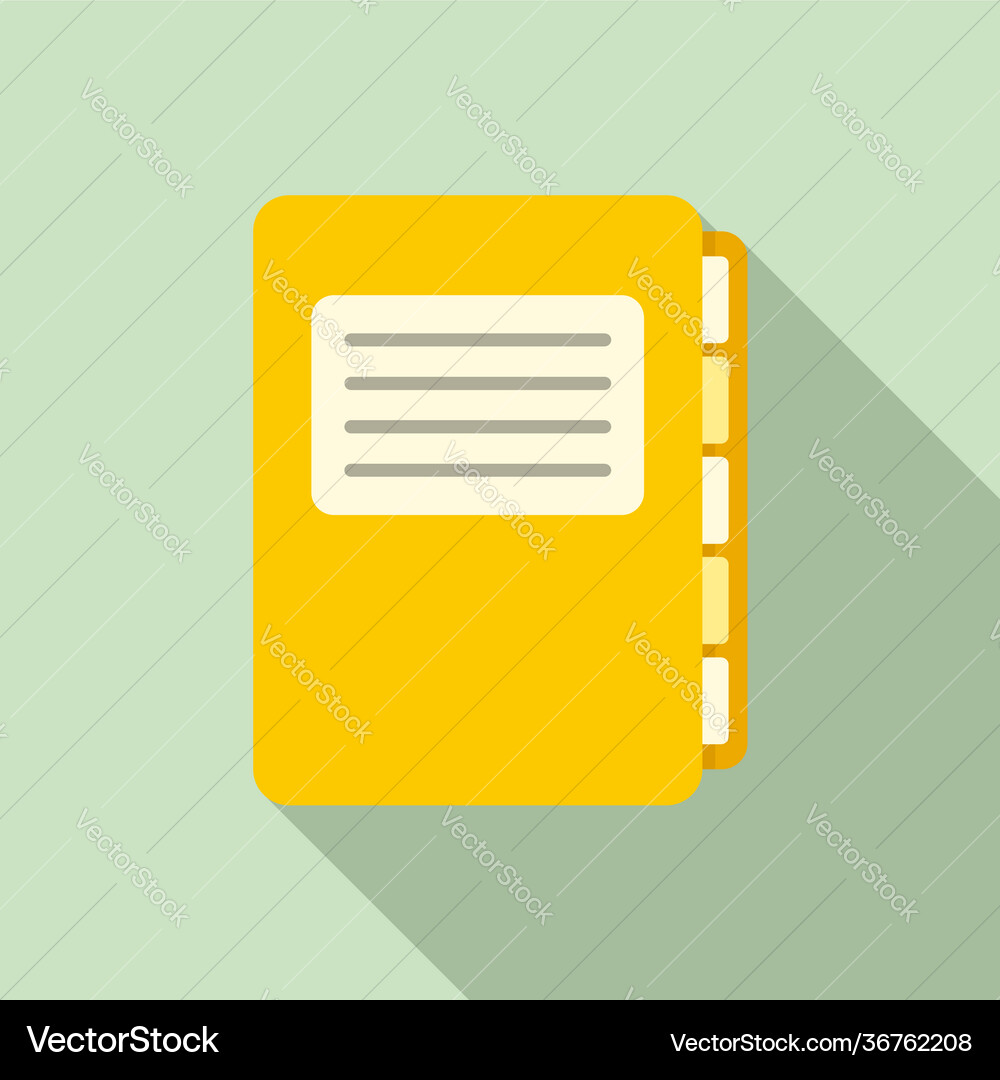Purchasing manager folder icon flat style Purchasing manager folder icon flat style vector image