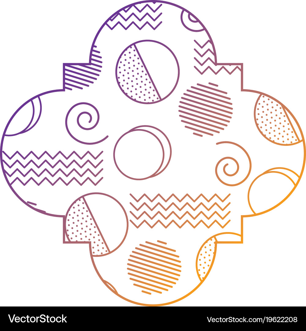 Seamless pattern label shape with geometric vector image