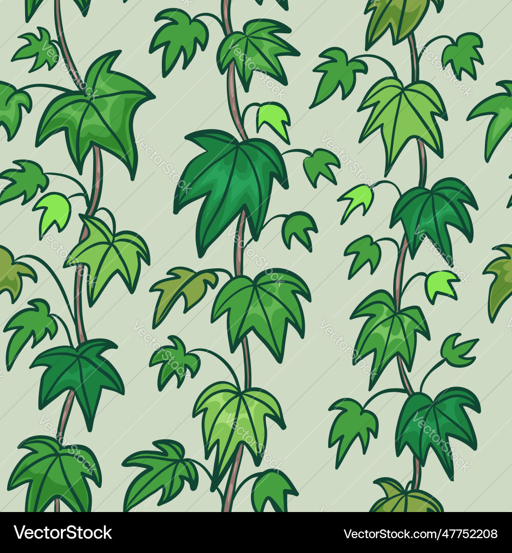 Seamless pattern with ivy Seamless pattern with ivy vector image