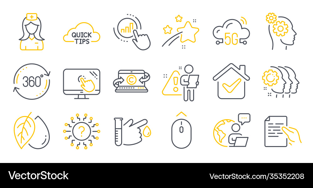 Set science icons such as employees teamwork Vector Image