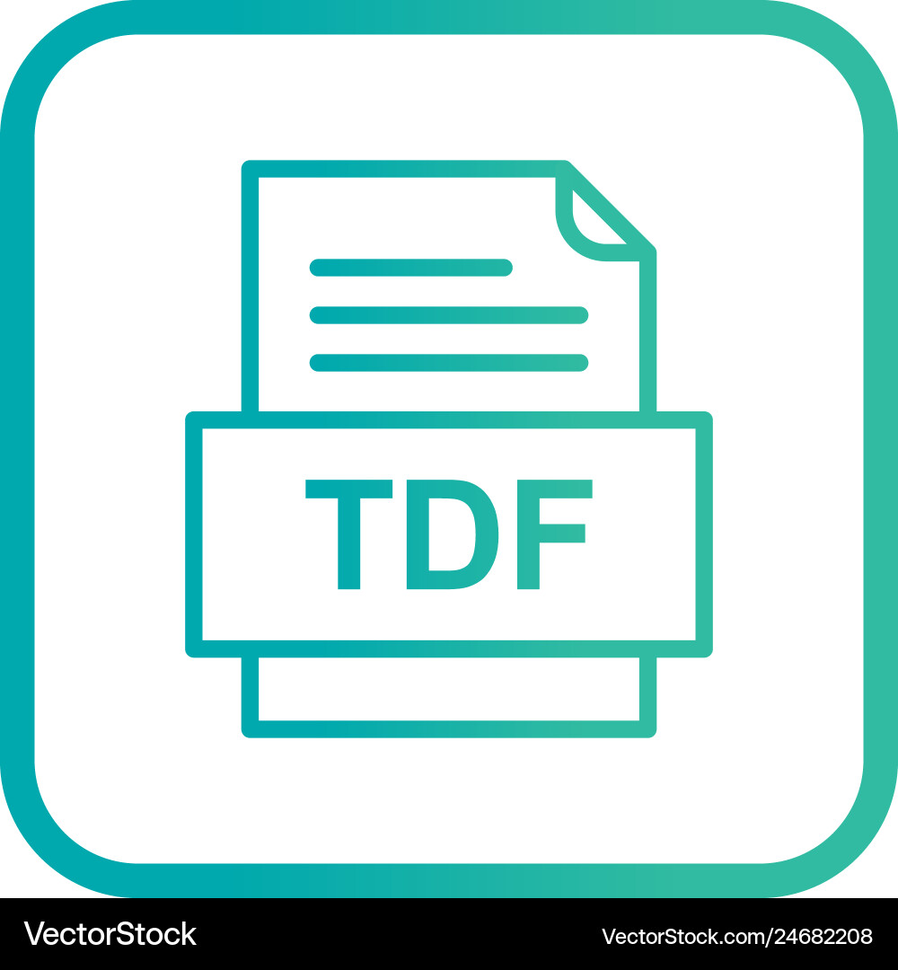 Tdf file document icon Vector Image