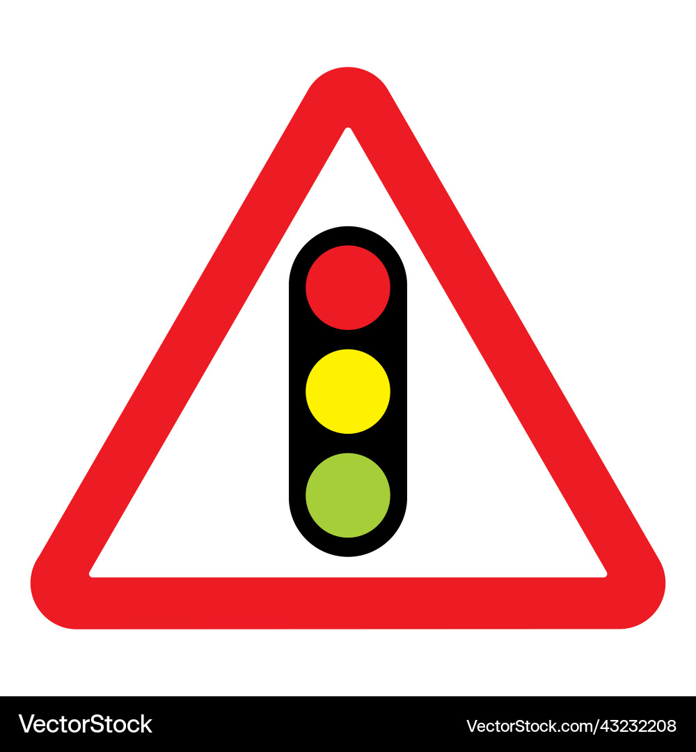 Traffic sign semaphore triangle Vector Image