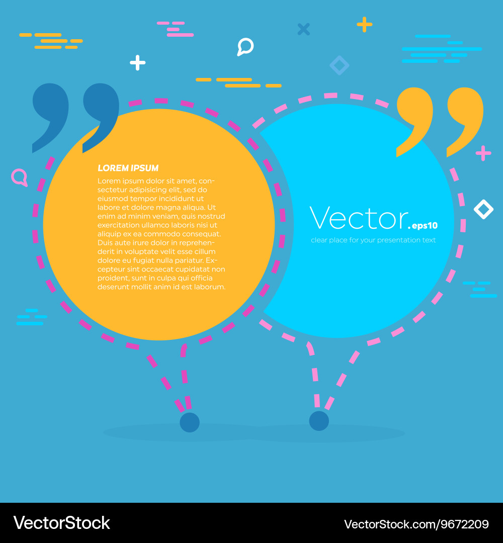Abstract concept empty speech square quote vector image