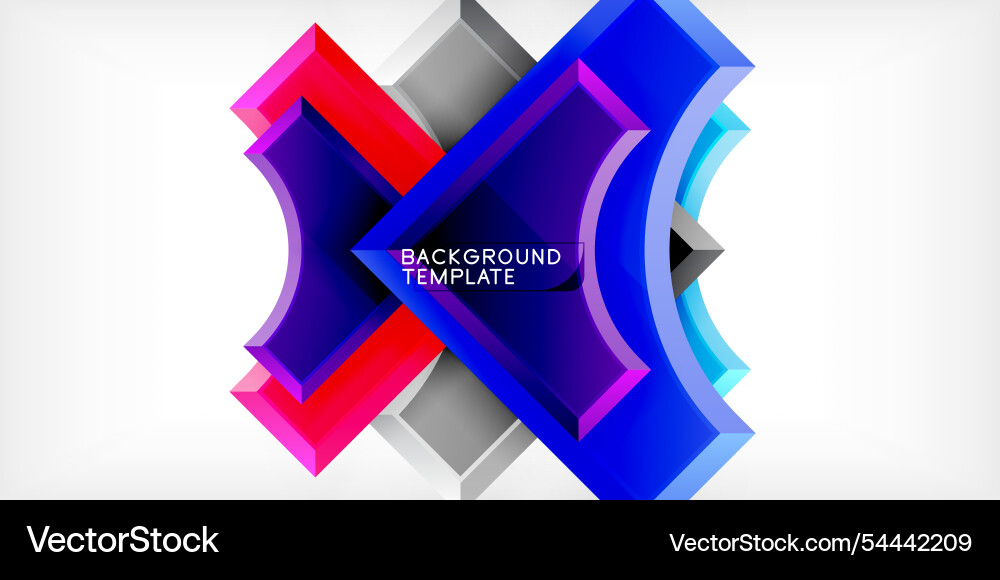 Arrow with round elements color geometric shapes Vector Image