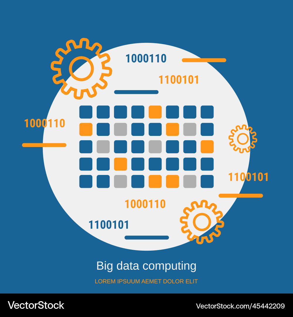 Big data computing concept Big data computing concept vector image