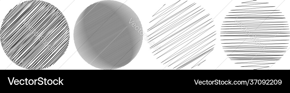 Circle with scribble sketch doodle effect pattern Circle with scribble sketch doodle effect pattern vector image