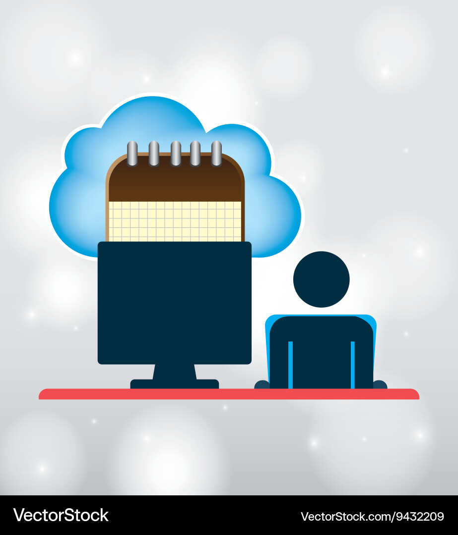 Cloud computing design Vector Image