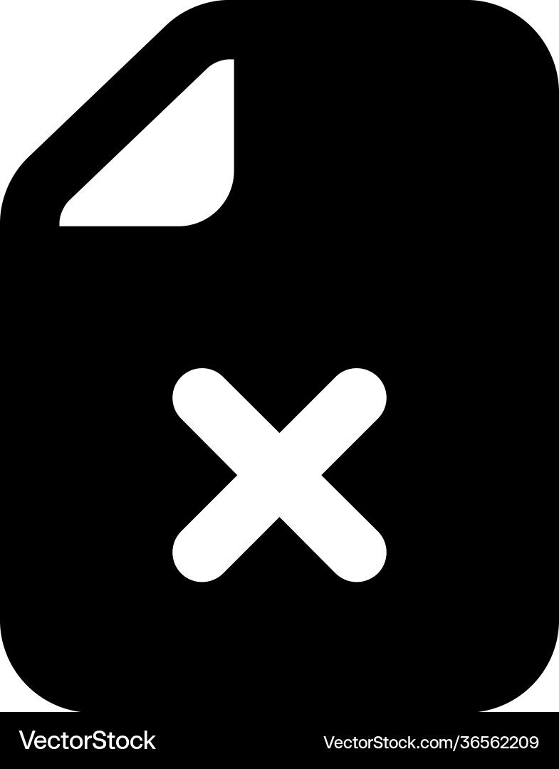 Delete file Vector Image