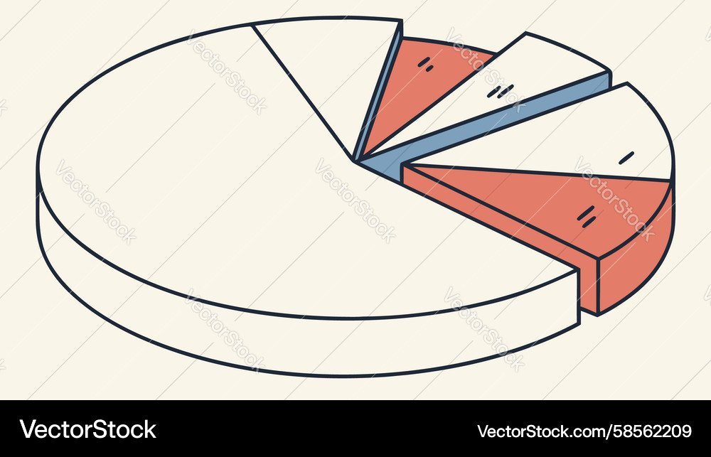 Detailed Pie Chart Data Visualization Vector Image