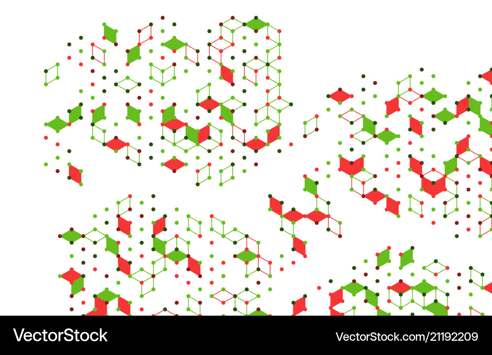 Digital Cube Grid vector image