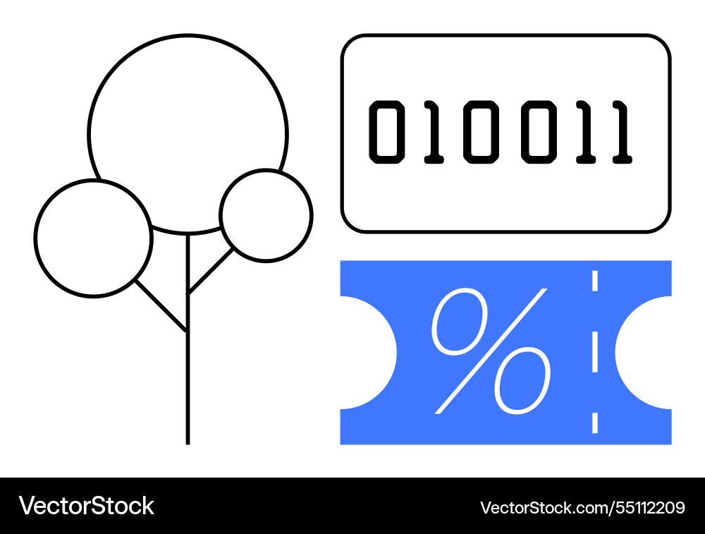Digital economy concept with binary code Digital economy concept with binary code vector image