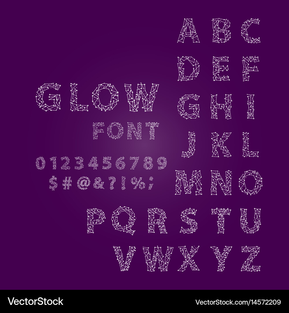 Font space alphabet typeface script with minimal Vector Image