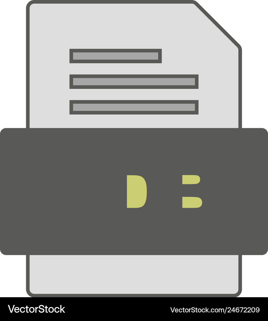 Gdb file document icon vector image