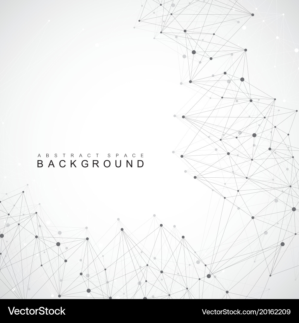 Geometric abstract background with connected lines vector image