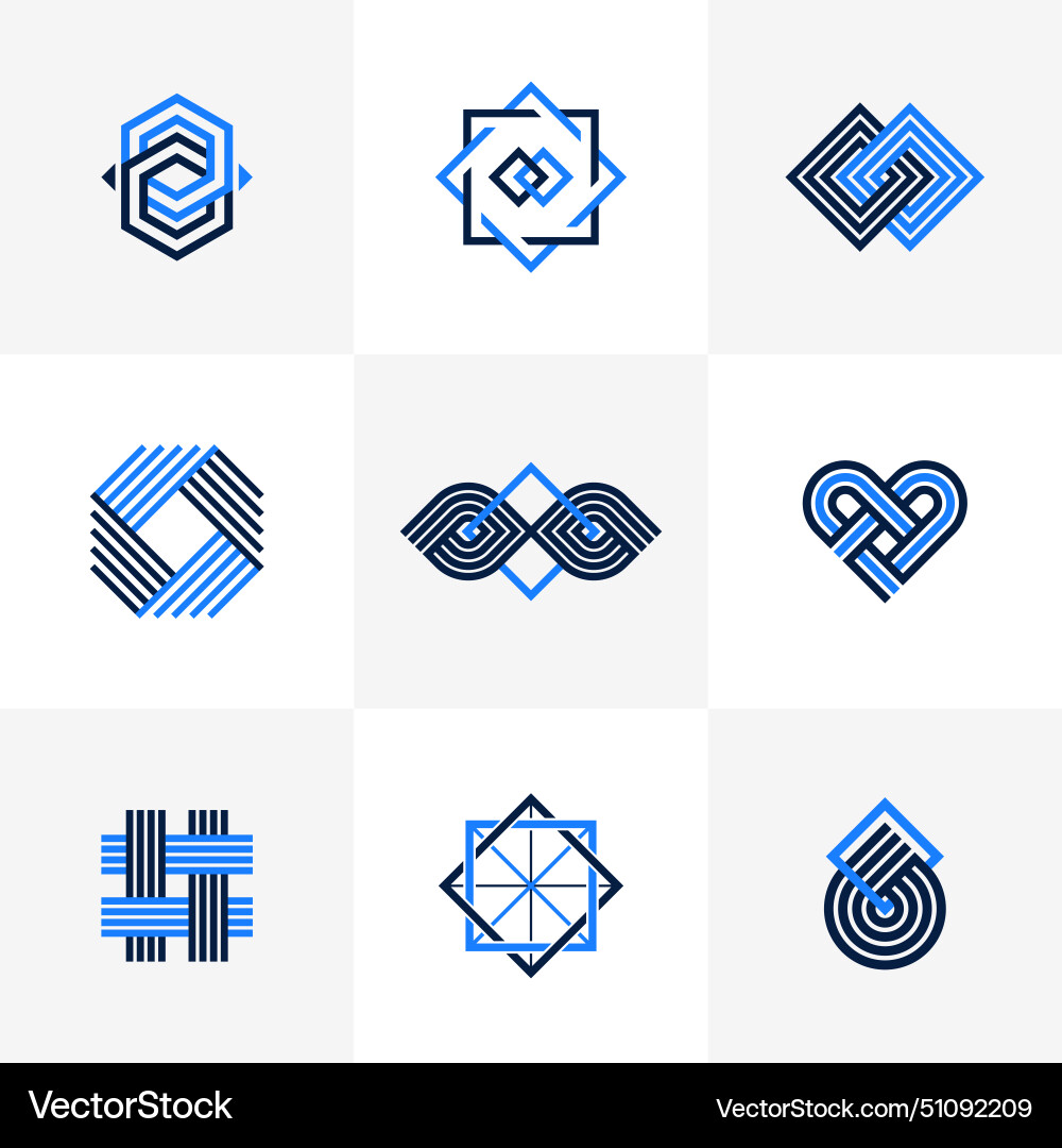 Grafische Gestaltungselemente für Logo-Erstellung Grafische Gestaltungselemente für Logo-Erstellung vektorbild