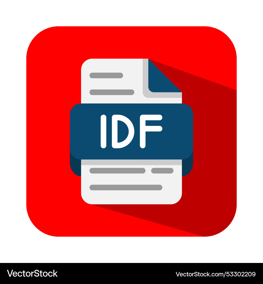 Idf document database flat icons ideal for data Idf document database flat icons ideal for data vector image