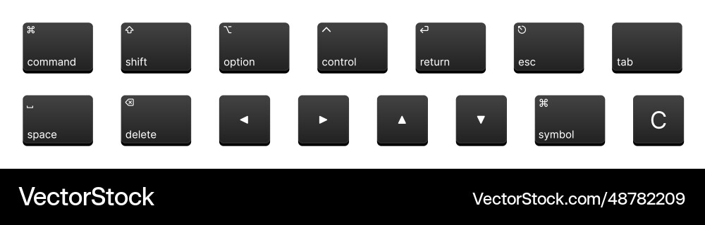 Ios numeric key icons Ios numeric key icons vector image