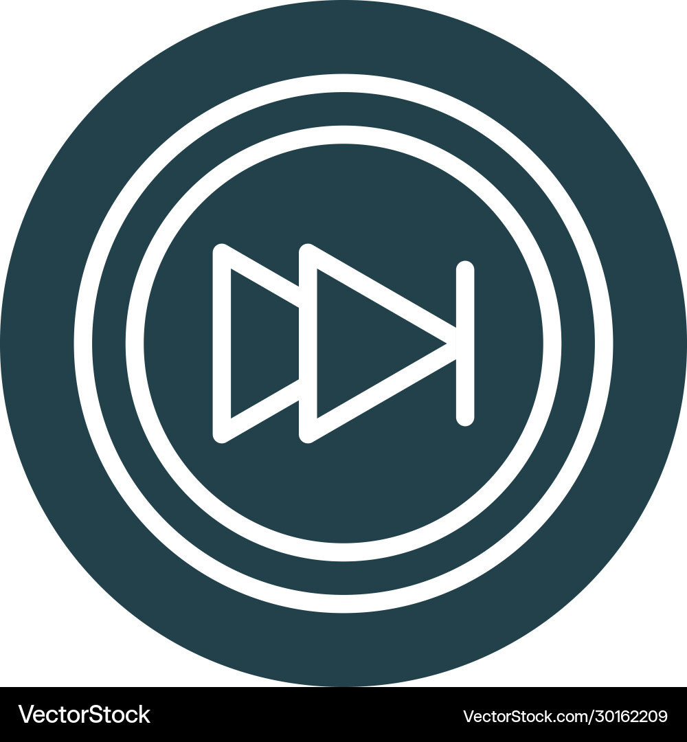 Media control button sound block style icon vector image