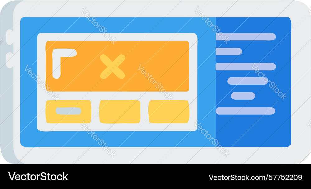 Modern tablet interface with data visualization vector image