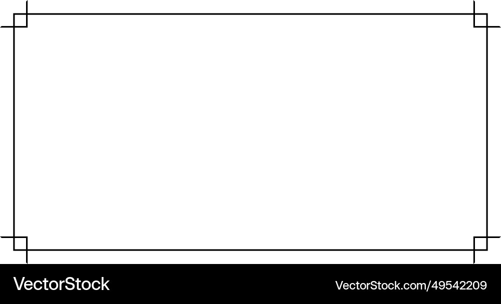 Rectangle frame border shape icon for decorative Vector Image
