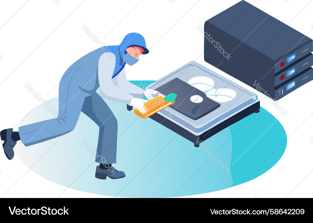 Server Infrastructure Specialist Vector Image
