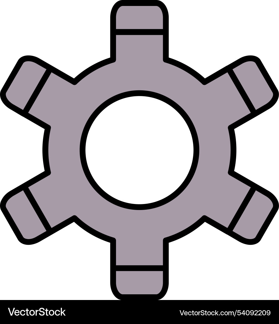Setting line filled icon design Vector Image