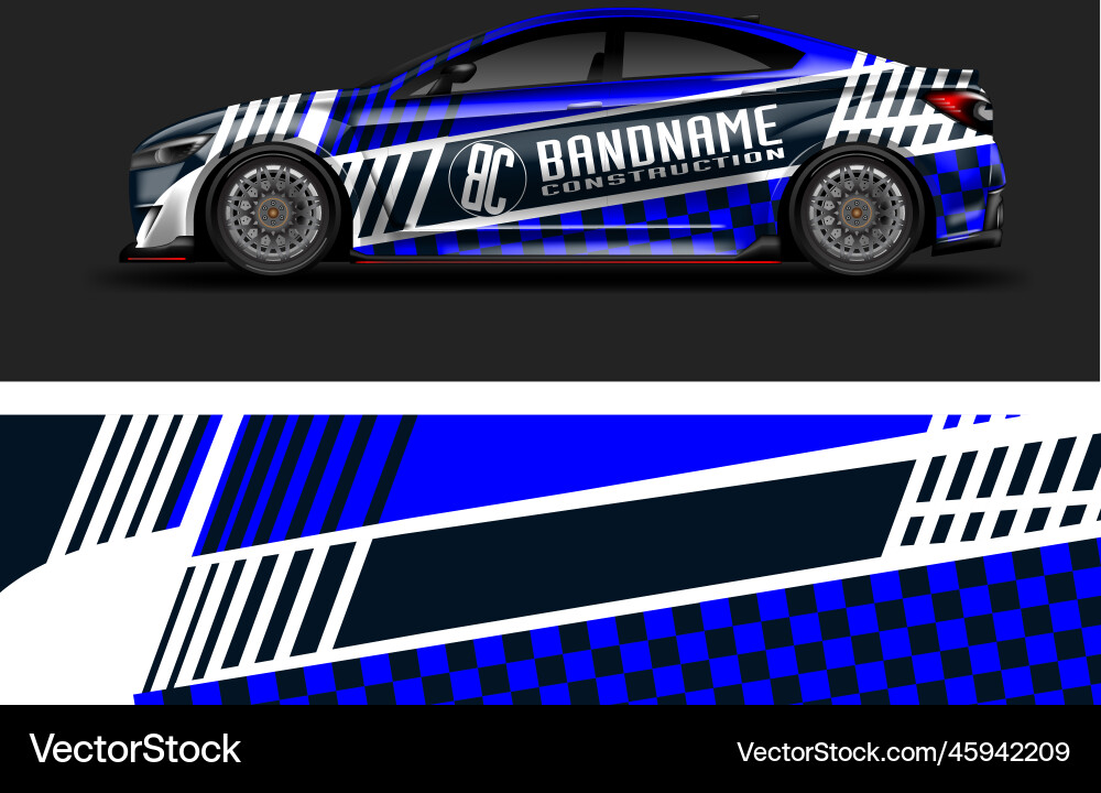 Vehicle Wrap - Customizable Van or Car Vector Image