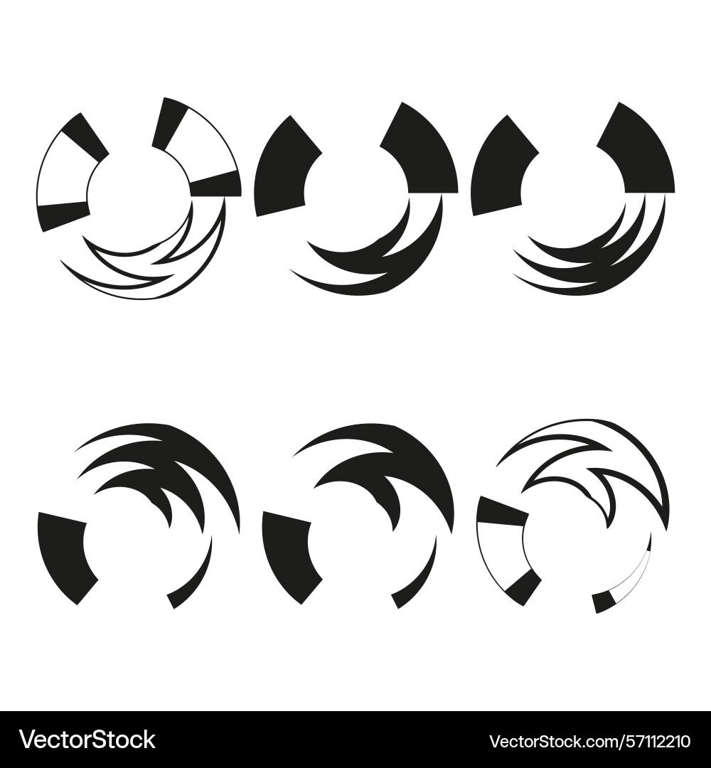 Abstract circle icon spinning sharp shape modern Abstract circle icon spinning sharp shape modern vector image