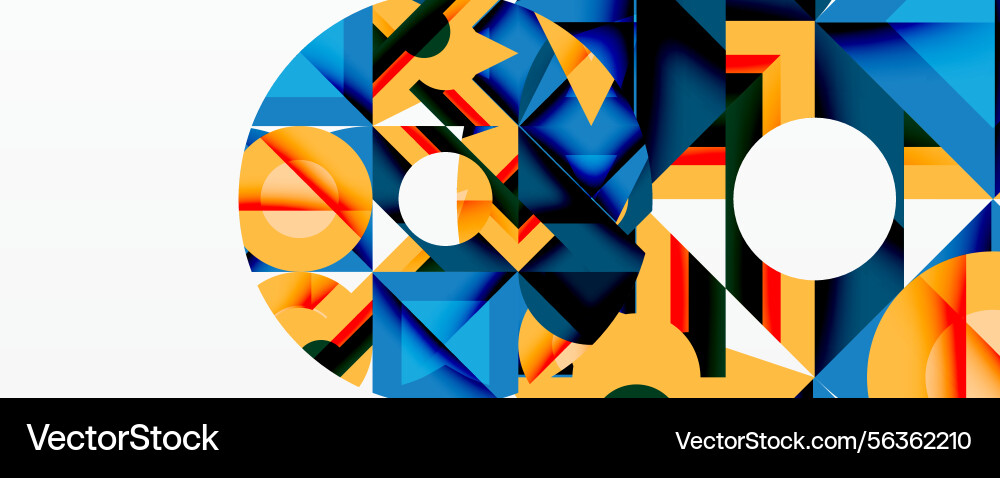 Abstract geometric composition shapes overlap Abstract geometric composition shapes overlap vector image