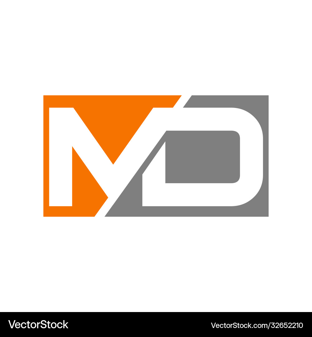 Abstrakt md logo initial d m buchstabe grafik Abstrakt md logo initial d m buchstabe grafik vektorbild
