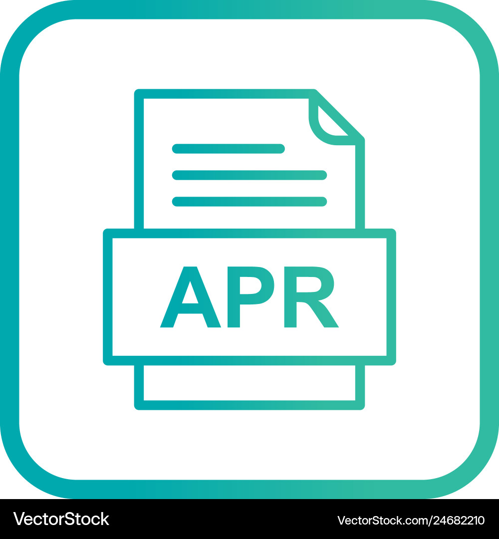Apr file document icon vector image