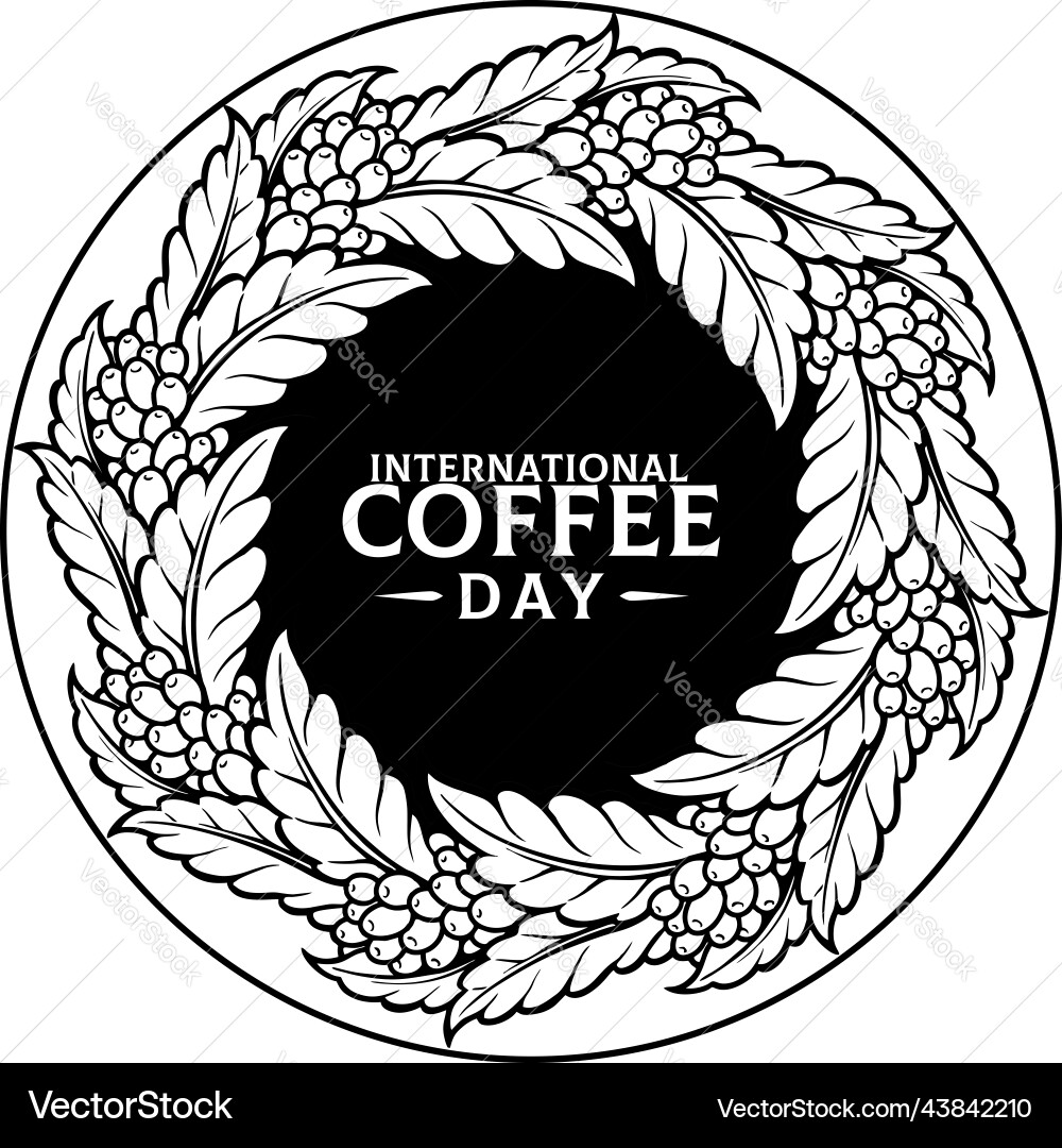 Beauty Ring Mandala Kaffeeblatt Silhouette Beauty Ring Mandala Kaffeeblatt Silhouette vektorbild