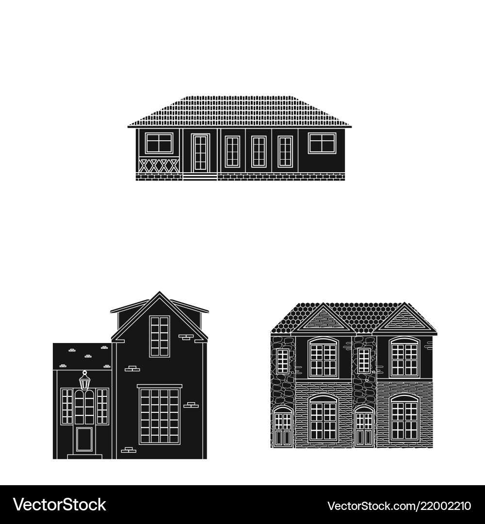 Building and front sign Vector Image