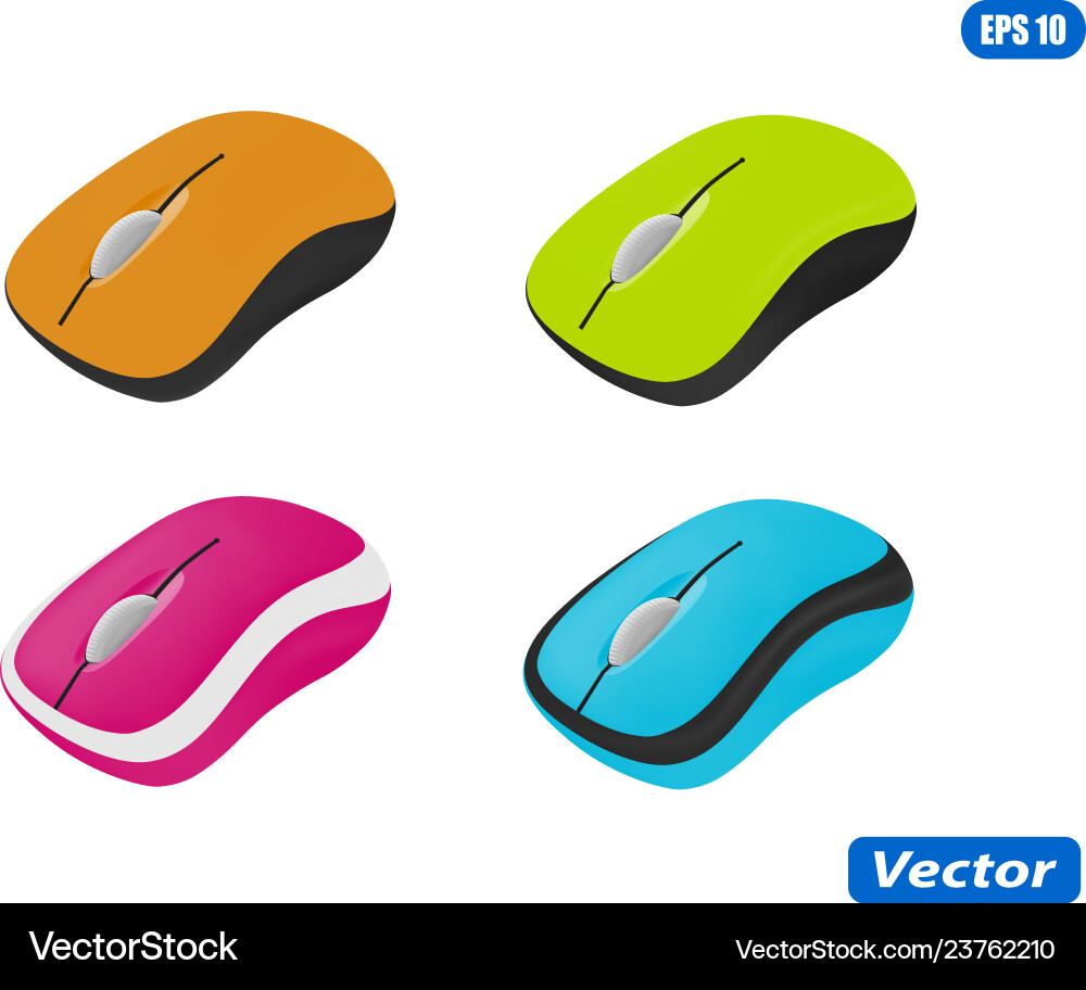Computer mouse in on white background Computer mouse in on white background Vector Image