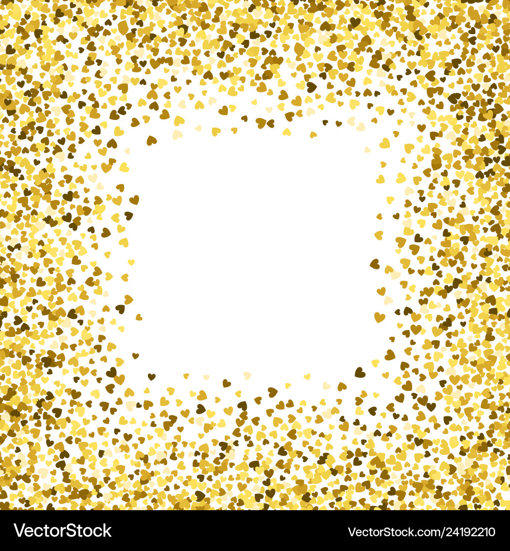 Frame or border of random scatter hearts Frame or border of random scatter hearts vector image