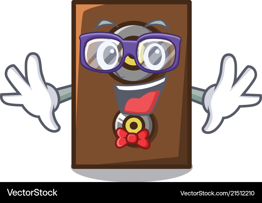 Geek speaker character cartoon style Vector Image