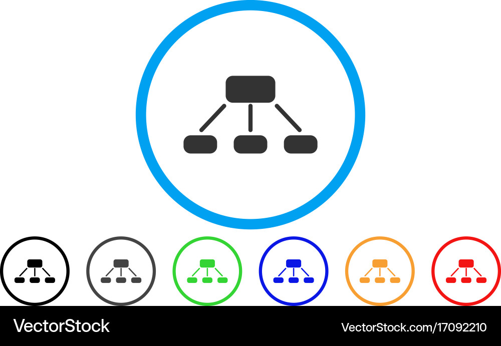 Hierarchy rounded icon Vector Image