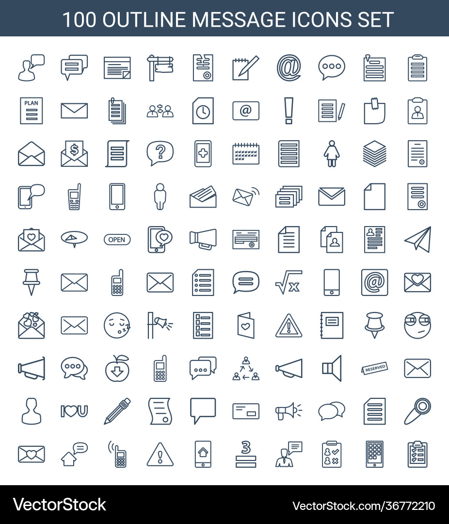Message icons vector image
