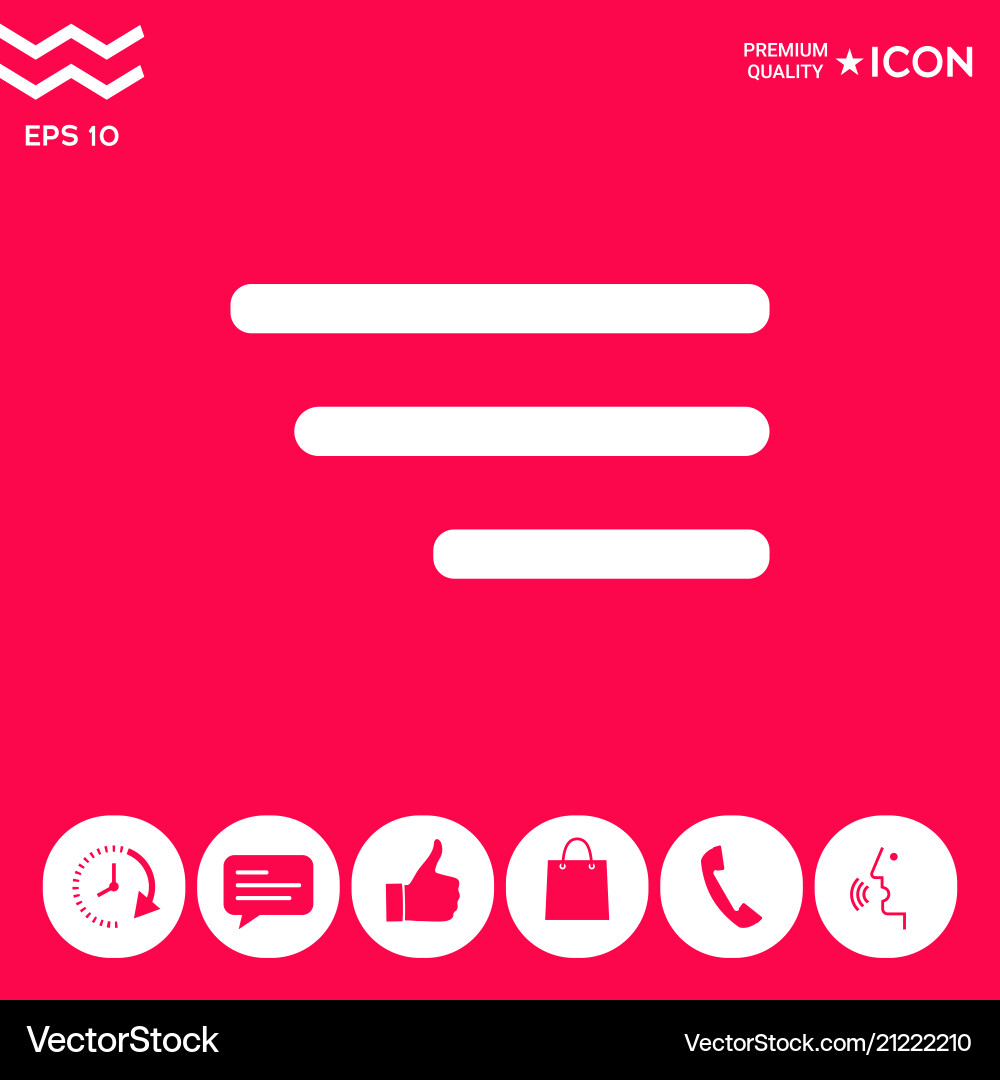 Modern menu icon for mobile apps and websites Modern menu icon for mobile apps and websites vector image